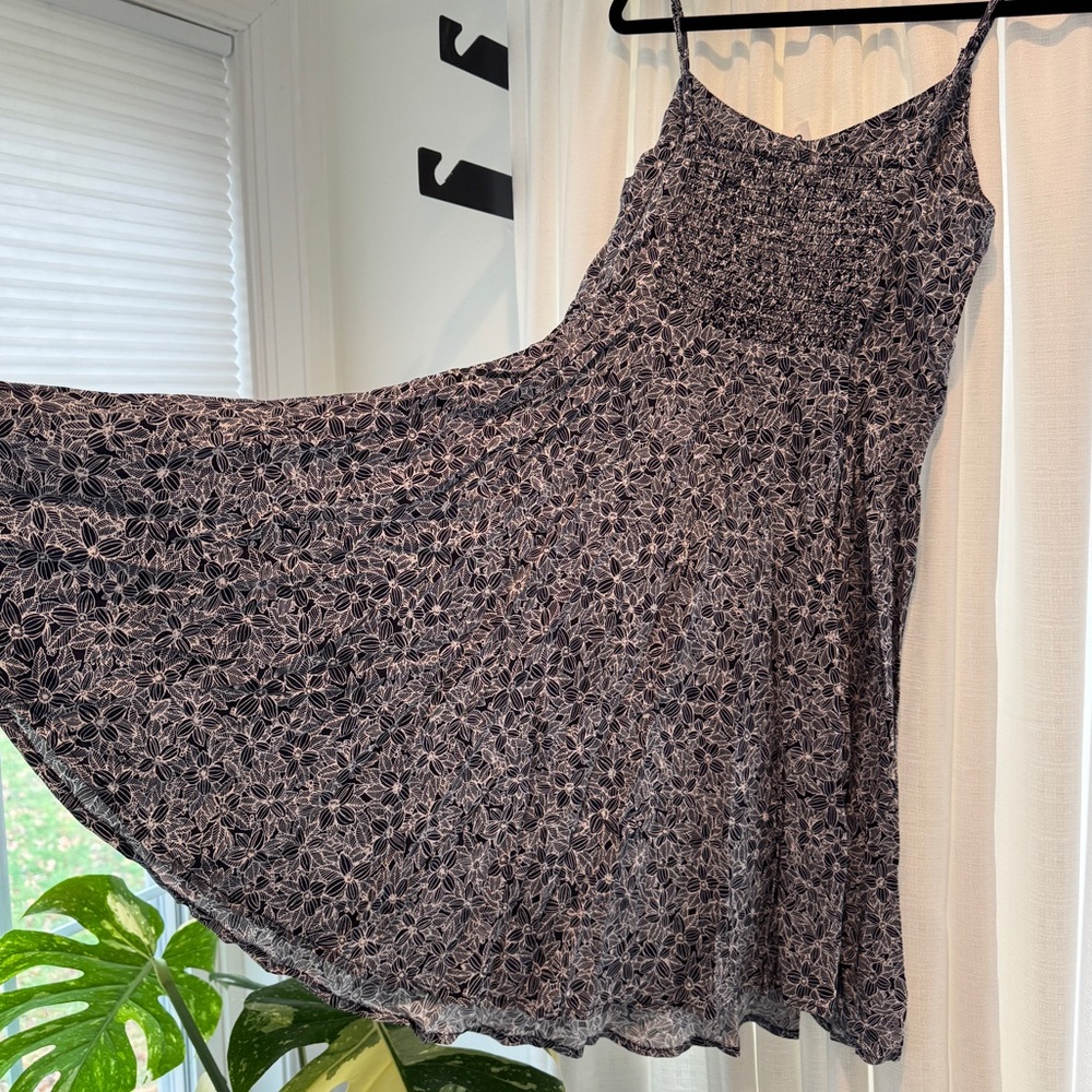 Old Navy Black and White Floral Mini Dress